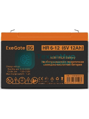Батарея для ИБП ExeGate HR 6-12 (6V 12Ah), клеммы F1