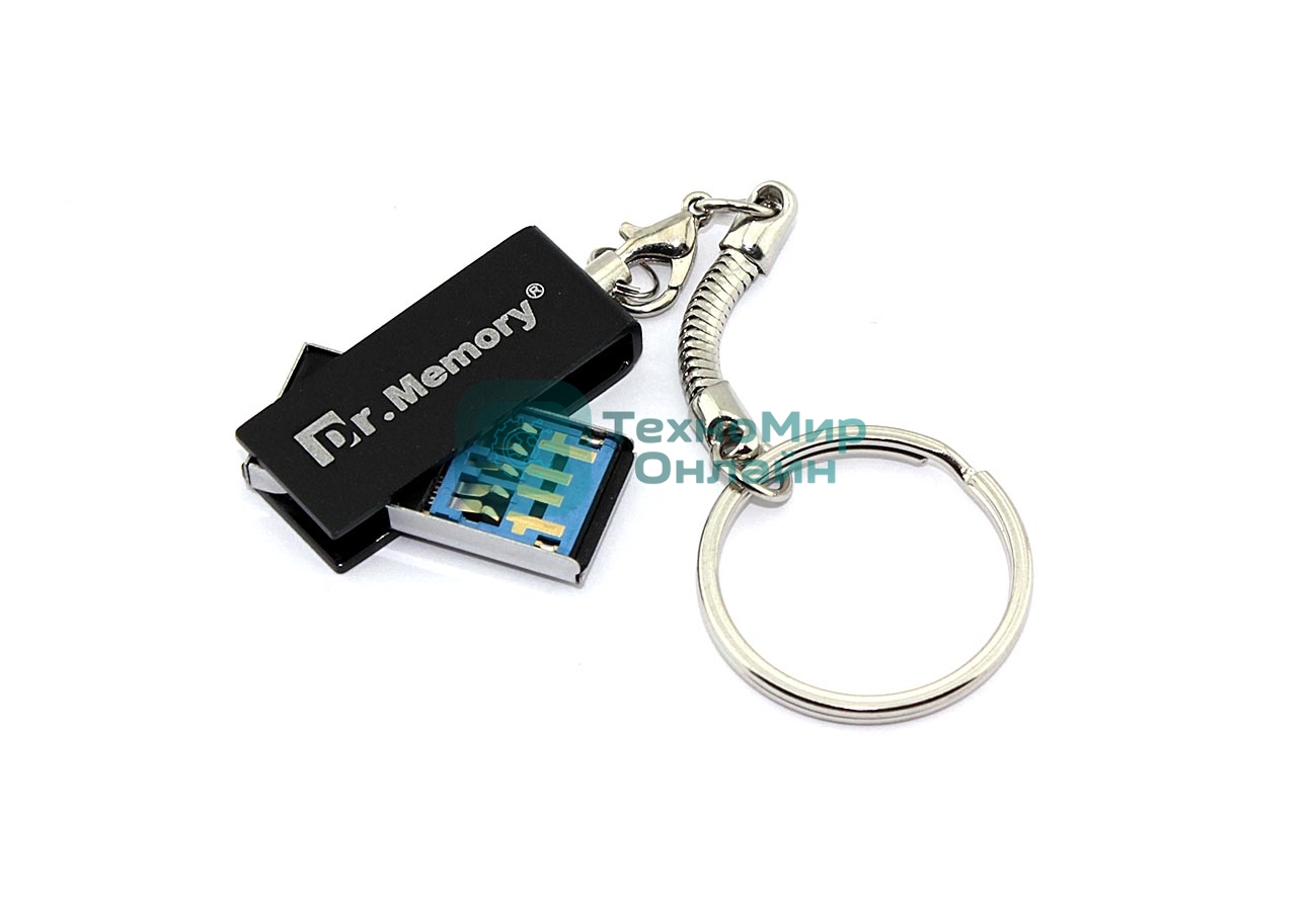 Флешка USB Dr. Memory 005, 32Gb, USB 3.0, R/W 25/15, черный/серебристый