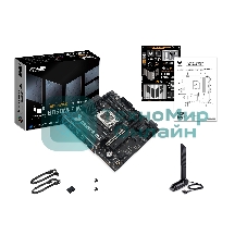 Материнская плата ASUS TUF GAMING B850M-E WIFI, AM5, AMD B850, 4xDDR5, 4xSATA, 3xM.2, 1xPCIe 5.0 x16, 1xPCIe 4.0 x16, 1xPCIe 3.0 x1, 1xHDMI (v2.1), 2xDP (v1.4), 1x2.5Gb LAN, Wi-Fi 6E, Bluetooth 5.3, 1xUSB-C 10Gbps, 2xUSB-A 10Gbps, 2xUSB-A 5Gbps, 4xUSB-A 2.0, 1xPS/2, 3x3.5 мм, 7.1, mATX