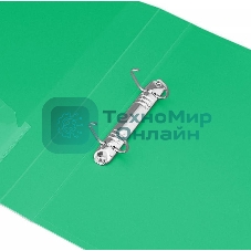 Папка на 2-х D-кольцах Бюрократ -0840/2DGRN A4 пластик 0.8мм кор.40мм внут.и торц.карм зеленый