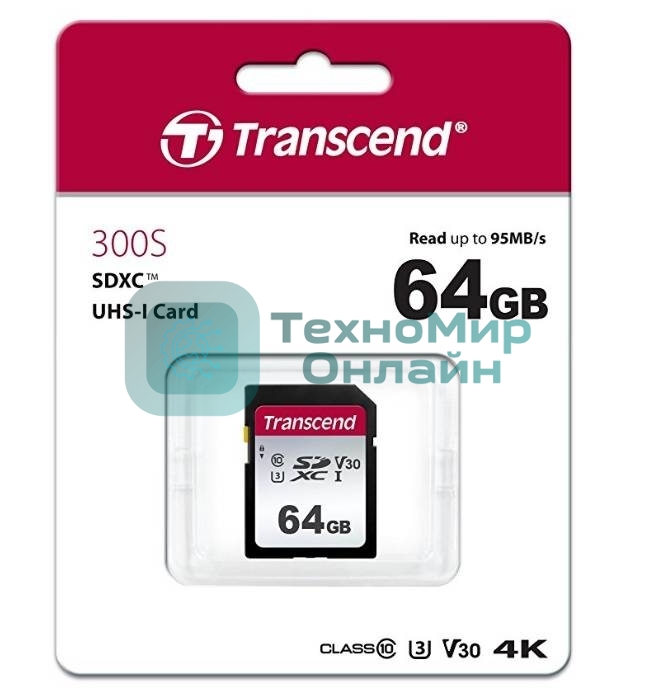 Флеш карта SD 64Gb Transcend SDХC UHS-I U3