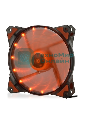 Вентилятор для корпуса Crown CMCF-12025S-1223 черный/оранжевый, 120 мм, 1650 об/мин, 28 дБ, 3 pin