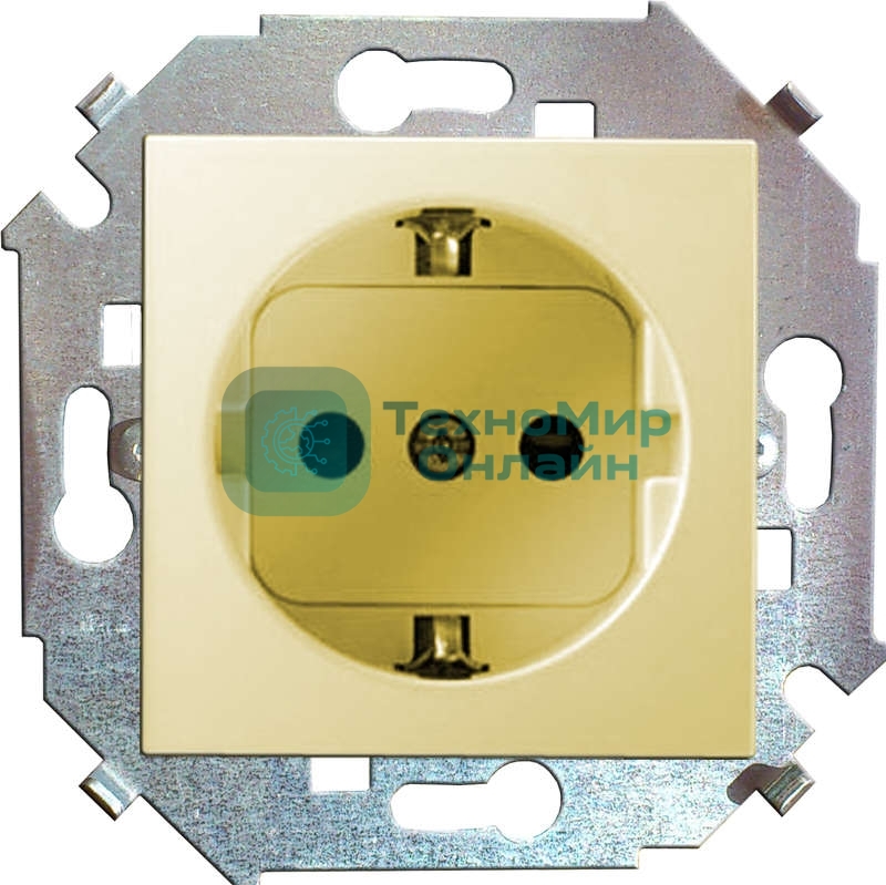 Механизм розетки 1-м СП Simon15 с заземл. сл. кость Simon 1591432-031