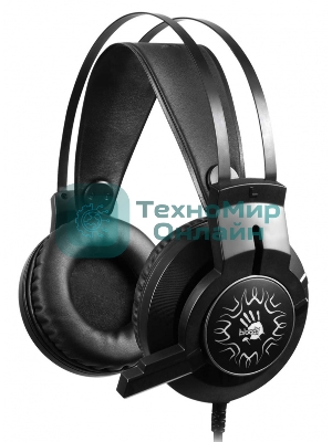 Гарнитура Bloody J437 чёрный, проводная, подсветка