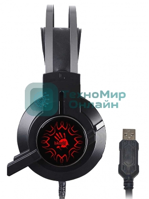 Гарнитура Bloody J437 чёрный, проводная, подсветка