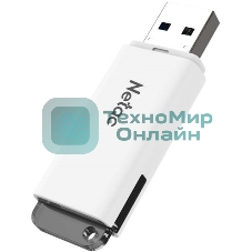 Флешка USB Netac U185 (NT03U185N-032G-20WH), 32Gb, USB 2.0, R/W 25/10, белый/серый