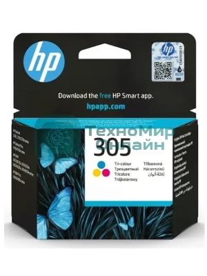 Картридж струйный HP 305 3YM60AE многоцветный (100 стр.) (2мл) для HP DJ 2320/2710/2720