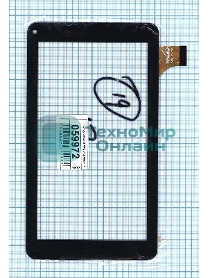 Сенсорное стекло (тачскрин) WJ916-FPC-V1.0, черное