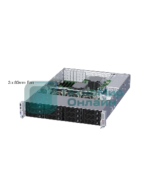Серверный корпус Ablecom 2U CS-R29-04P E-ATX, ATX, Micro-ATX, Mini-ITX MBs; 12 x 3.5'' hs + 2 x 2.5'' hs rear; 800 Wt CRPS(1+1); no rails