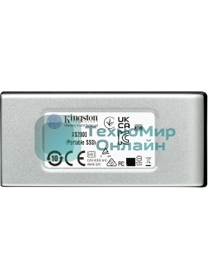 Внешний SSD Kingston XS2000, 1TB, USB 3.2 Gen 2x2 Type-C, R/W 2000/2000, серебристый