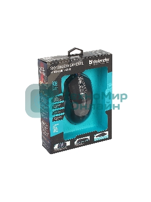 Мышь проводная Defender Sky Dragon GM-090L черный, 3200 dpi, USB, кнопки - 6