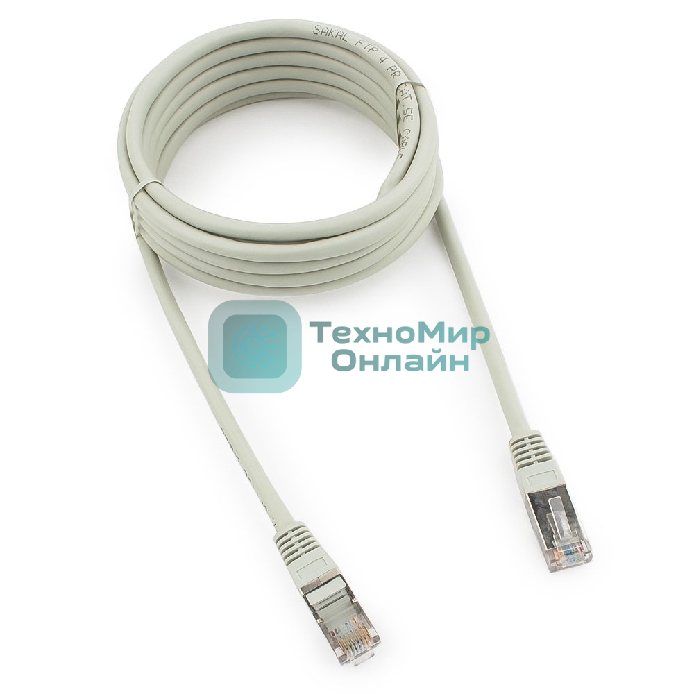 Патч-корд FTP Cablexpert cat.5e, 3м, литой, многожильный серый