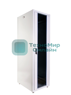 Шкаф телекоммуникационный напольный ЭКОНОМ 42U (600 800) дверь стекло, дверь металл