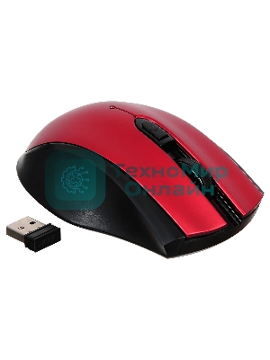 Мышь беспроводная Acer OMR032 черный/красный, 1600 dpi, радиоканал, USB, кнопки - 4