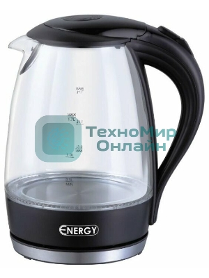 Чайник Energy E-262 1.7 л, стекло,черный (153233)