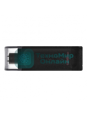 Флешка USB Kingston DataTraveler DT70 (DT70/128Gb), 128Gb, USB Type-C 3.2, R/W 70/45, черный