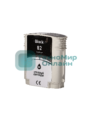 Картридж струйный Sakura CH565A (№82 Black) для HP, черный, 72 мл., 3200 к.