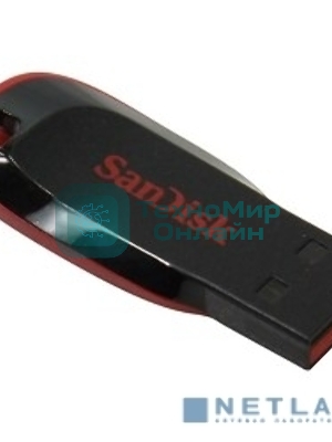 Флешка USB SanDisk Cruzer Blade (SDCZ50-128G-B35), 128Gb, USB 2.0, Type-A, R/W 16/4, черный