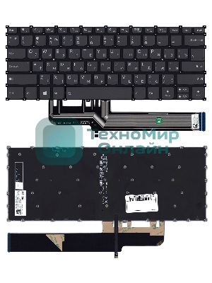 Клавиатура для ноутбука Lenovo S540-14API черная с подсветкой