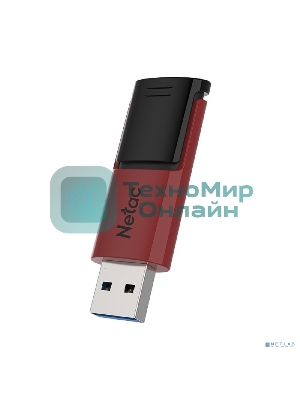Флешка USB Netac U182 (NT03U182N-032G-32RE), 32Gb, USB 3.0, R/W 70/30, красный/черный
