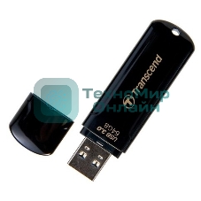 Флешка USB Transcend JetFlash 750 (TS64GJF750K), 64Gb, USB 3.0, R/W 130/40, черный