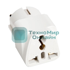 Переходник сетевой с китайской вилки на евровилку, с заземлением