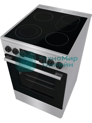 Плита электрическая Gorenje GECS5C70XA серебристый, конфорок 4 электрических, духовка 70 л, 50 см x 85 см x 59.4 см