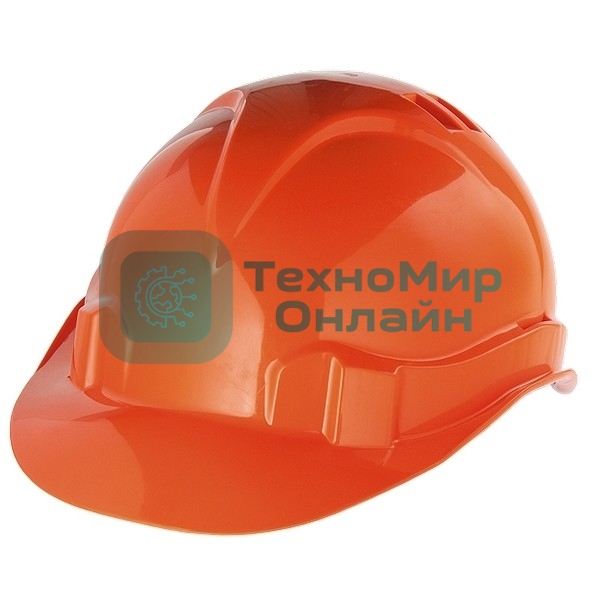 Каска защитная из ударопрочной пластмассы Сибртех, модель Европа (К-01), оранжевая