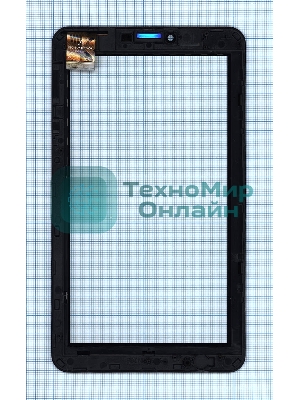 Сенсорное стекло (тачскрин) для Irbis TZ51, черное с рамкой