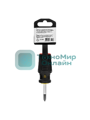 Отвертка Denzel PH2х38 мм, S2, 3к рукоятка