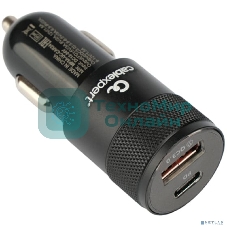 Автомобильное зарядное устройство Cablexpert MP3A-UC-CAR24, 38Вт, быстрая зарядка QC3.0/PD, 2 порта: USB и Type-C