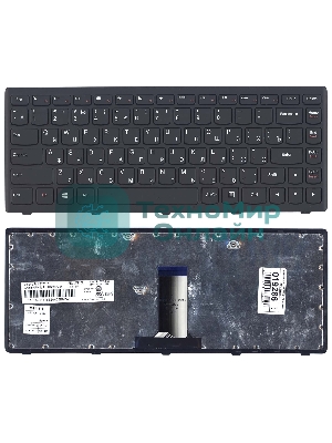 Клавиатура для ноутбука Lenovo Flex 14 G400s черная с рамкой