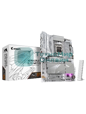Материнская плата Gigabyte X870 AORUS ELITE WIFI7 ICE, AM5, AMD X870, 4xDDR5, 4xSATA, 4xM.2, 1xPCI-E 5.0 x16, 1xPCI-E 4.0 x4, 1xPCI-E 3.0 x2, 1xHDMI, 1x 2.5Gb LAN, 2xUSB-C 4.0, 2xUSB 3.2 Gen 2, 4xUSB 3.2 Gen 1, 4xUSB 2.0, 2x3.5 мм, 7.1, ATX