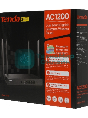 Гигабитный беспроводной маршрутизатор Tenda W18E точки доступа AC1200, до 300 Мбит/с на 2,4 ГГц + до 867 Мбит/с на 5 ГГц