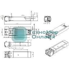 Модуль SNR SFP+ WDM, дальность до 3км (5dB), 1330нм