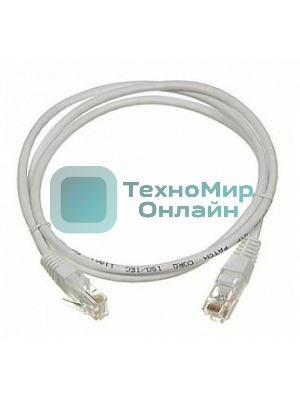 Патч-корд LANMASTER UTP LAN-PC45/U5E-2.0-GY вилка RJ-45-вилка RJ-45 cat.5е 2м серый LSZH