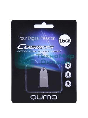 Флешка USB 2.0 QUMO 16Gb, Cosmos QM16GUD-Cos