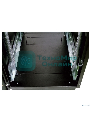 Шкаф телекоммуникационный напольный 42U (600x1000) дверь перф. 2шт, черный