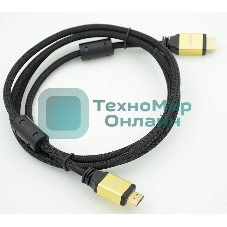 Кабель HDMI Behpex Ver.1.4 Gold jack HDMI(19pin)/HDMI(19pin) 1.8м феррит.кольца позолоченные контакты