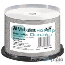 Диск CD-R Verbatim 700Mb 52x Cake Box (50шт) Printable (43756)