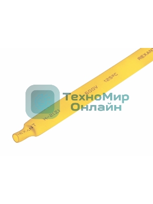 Термоусаживаемая трубка Rexant 8,0/4,0 мм, желтая, упаковка 50 шт. по 1 м