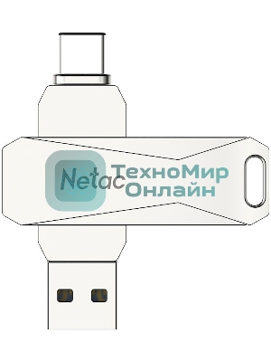 Флешка USB Netac U782C NT03U782C-128G-30PN dual USB 3.0+TypeC 128Gb, retail version