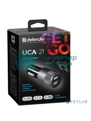 Зарядное устройство для авто Defender UCA-21 5V 2.1A