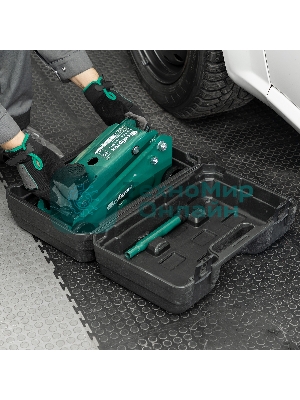 Домкрат гидравлический подкатной Сибртех 2,5 т, 148-387 мм, в пластиковом кейсе