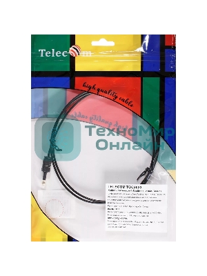 Оптический кабель (Toslink)-M -- >(Toslink)-miniM,1m, Telecom TOC2023-1M