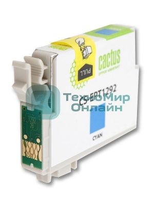 Картридж струйный Cactus CS-EPT1292 (T1292) голубой (10 мл) для Epson Stylus Office B42/BX305/BX305F/BX320/BX525/BX625/SX420/SX425