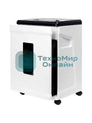 Шредер ГЕЛЕОС УМ26-2, (DIN P-2), полоса 3,9мм, 17-21 лист (70г/м2), CD/пл.карты/скрепки/скобы, 26 литров