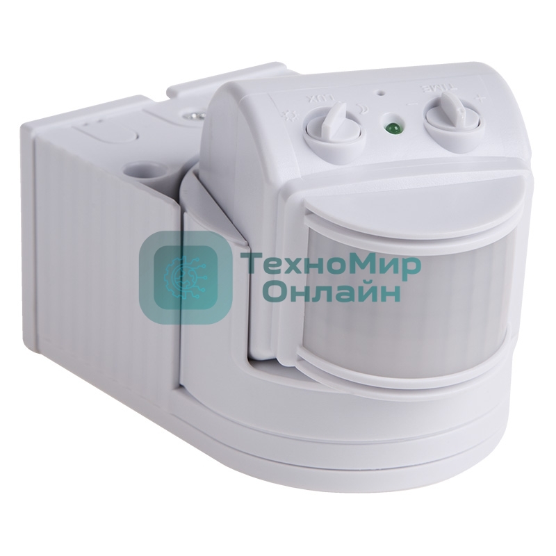 Датчик движения Rexant настенный ДДС 04, 180°, 1200 Вт,10-2000 Лк, 12 м, 10-420 сек. IP44