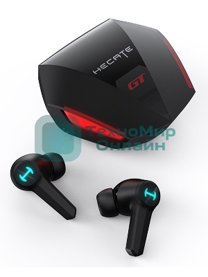 Игровая гарнитура TWS Edifier GT4 черный, внутриканальные, Bluetooth, до 7 ч