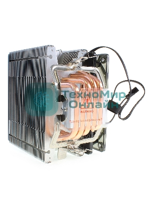 Кулер для процессора Crown CM-5 прозрачный/черный, 120 мм, 1500 об/мин, 30.8 дБ, 4 pin, 187 Вт, 148 мм